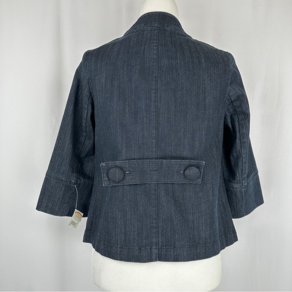 NWT - Talbots Size Petites Women's Box Stretch Cropped Denim Jacket - Picture 5 of 9